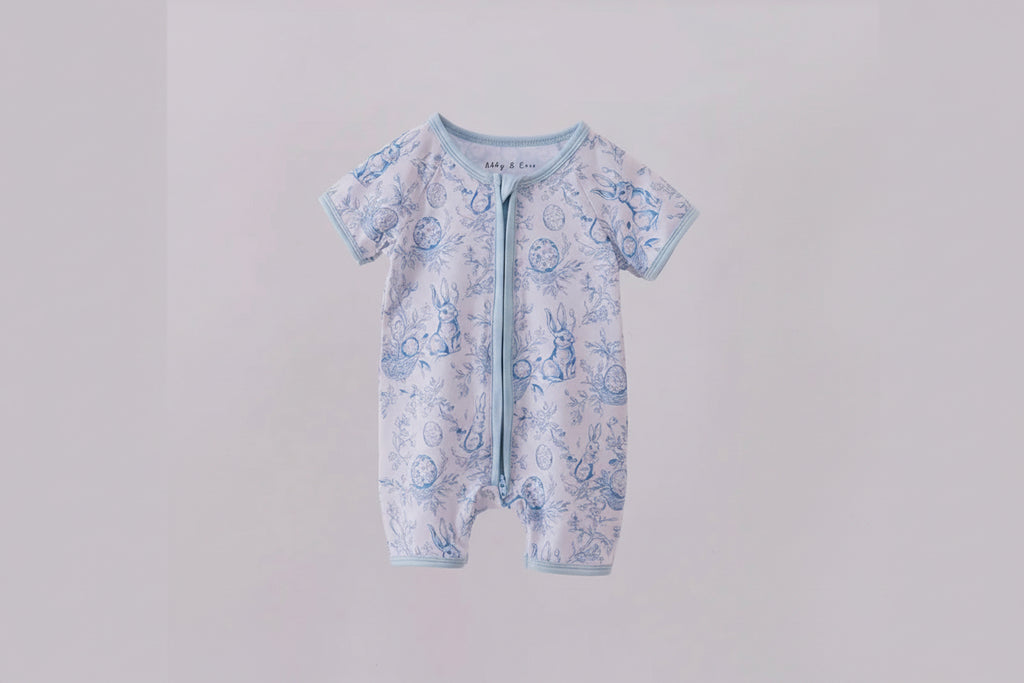 Blue Bunny Bamboo Romper