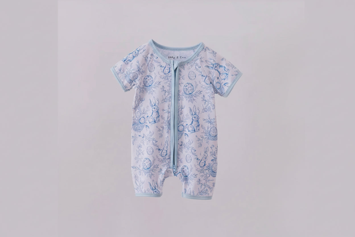 Blue Bunny Bamboo Romper