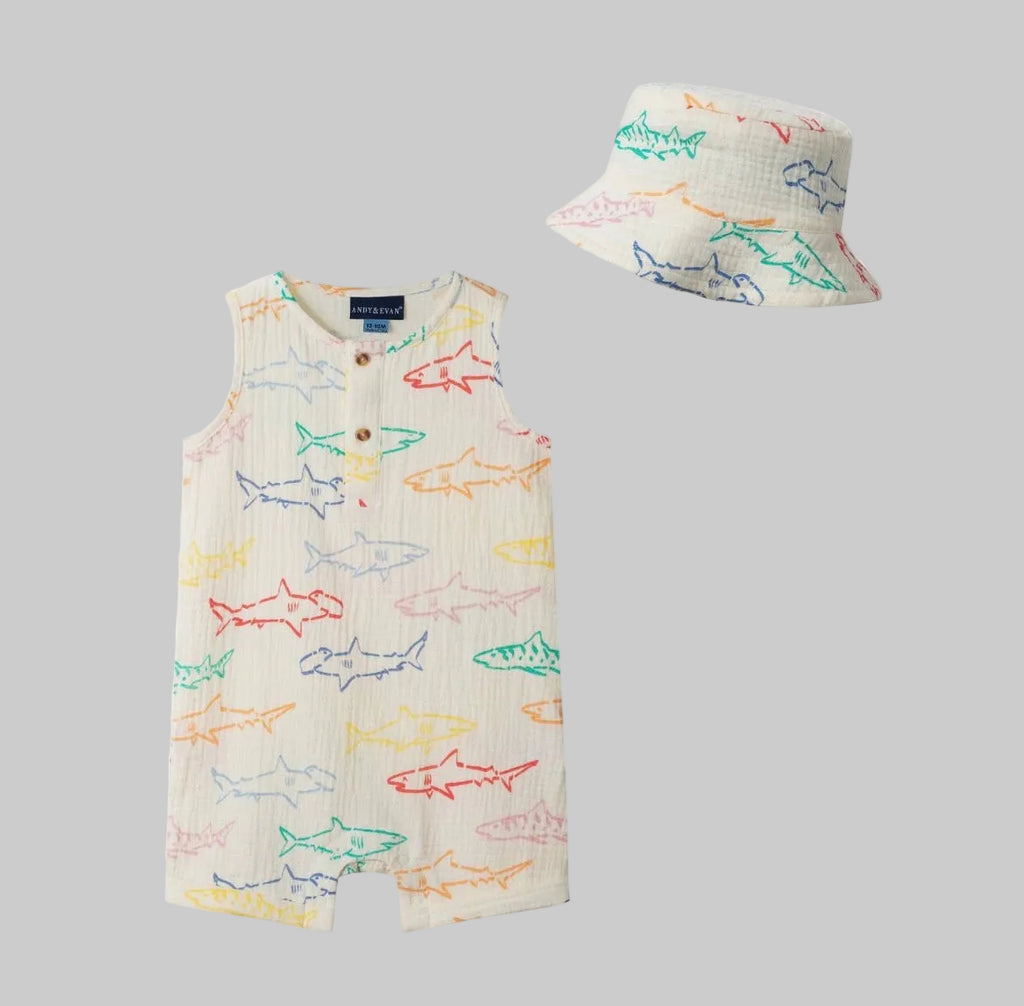 Andy & Evan Romper & Hat Set