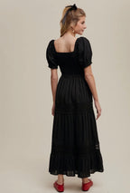 Romantic Cotton Lace Maxi Dress