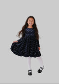 Velvet Bow Dot Dress