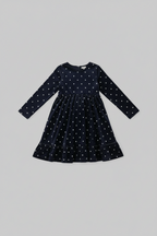 Velvet Bow Dot Dress