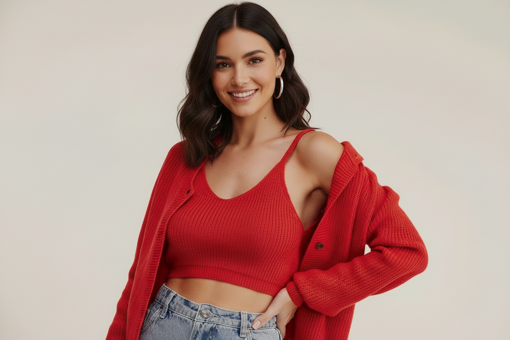 Knit Tank and Cardigan Set