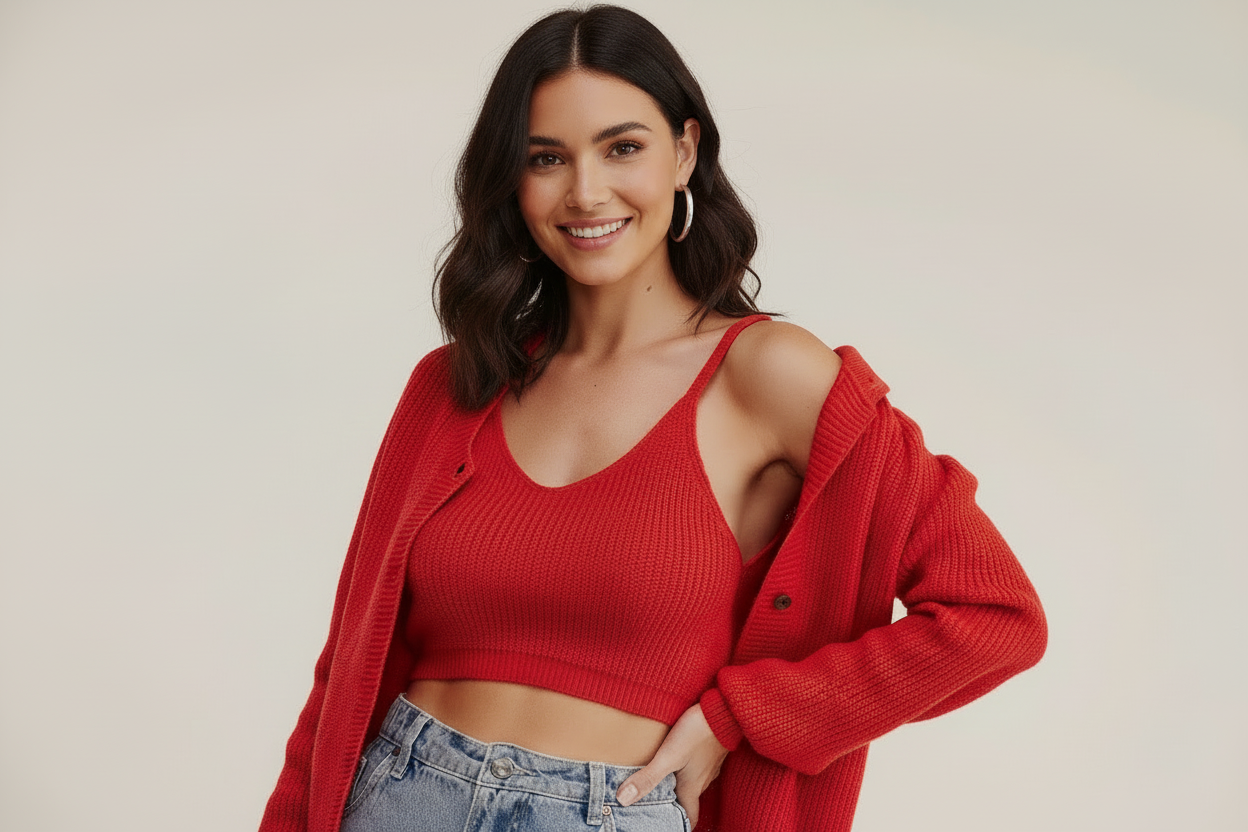 Knit Tank and Cardigan Set