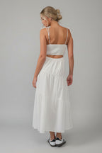 Cotton Tiered Midi Dress