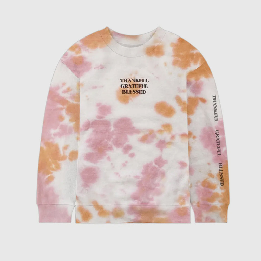 Thankful Tie-Dye Crew Sweatshirt