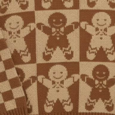 Checkered Gingerbread Knit Sweater