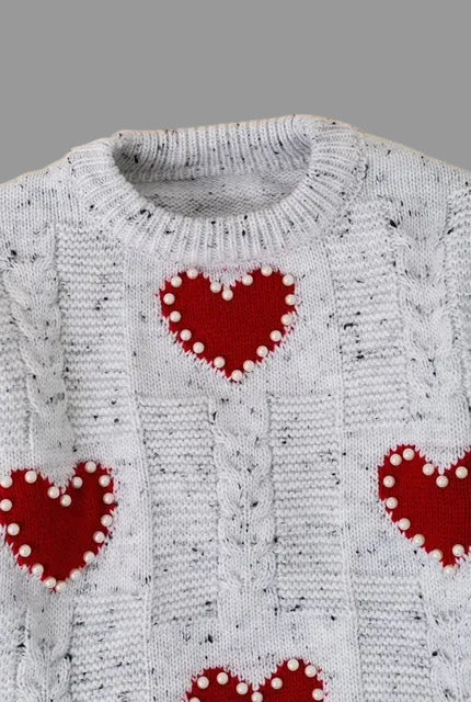 Heart Pearl Sweater