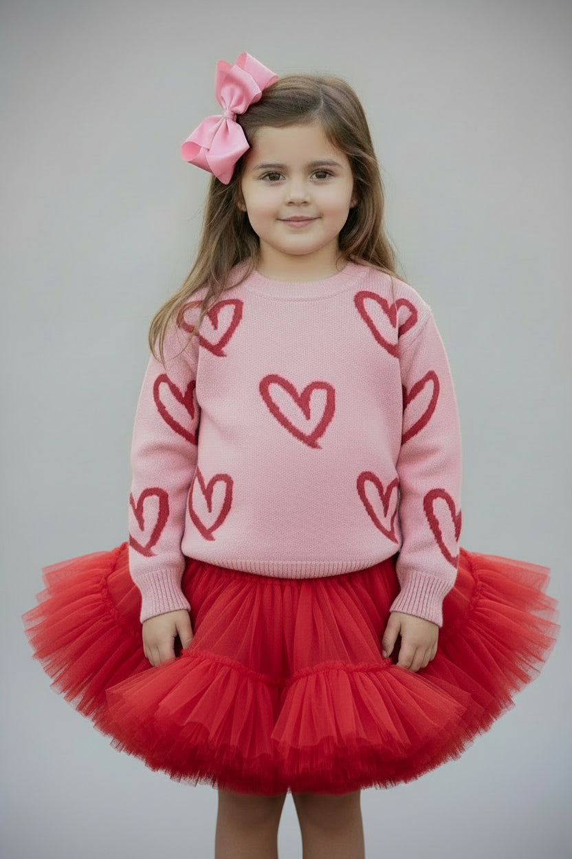 Pink Hearts Sweater