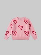 Pink Hearts Sweater