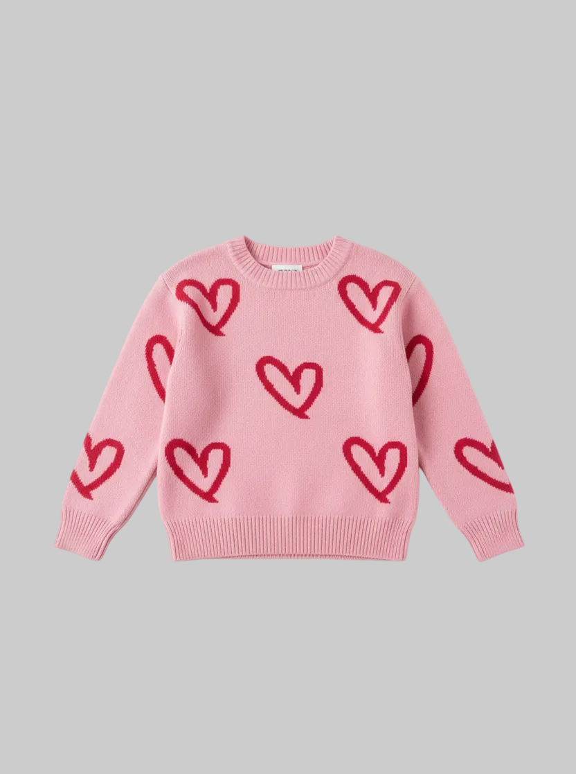 Pink Hearts Sweater