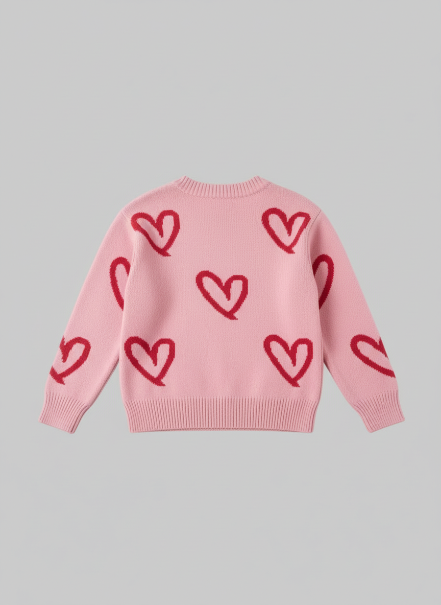 Pink Hearts Sweater